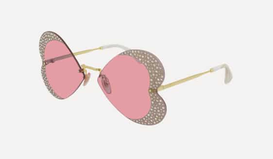 gucci - GG0897S - heart pink lens sunglasses