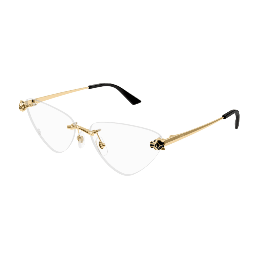 CARTIER キャットアイフレムメカネ CT0448O 001 Cartier CT0448O 001 60 Gold Eyeglasses - Cartier Authorized