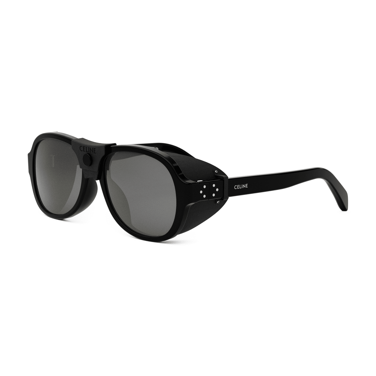Celine CL40301U 01C Sunglasses Black Square Frame, Smoke Mirror Lenses CELINE Apres Ski Capsule CL40301U Oval Sunglasses | Fashion  main image 3